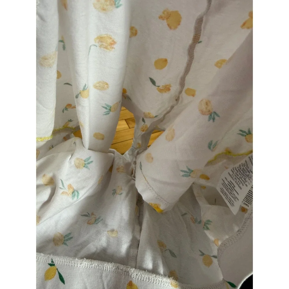 J.Crew lemon print‎ white pj lounge shorts